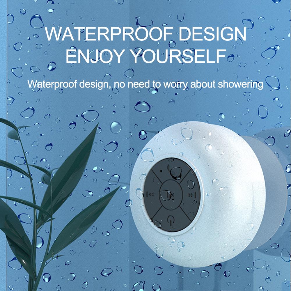 Loa Mút Bluetooth Mini Di Động Loa Rảnh Tay Không Dây Chống Nước Cho Phòng Tắm Vòi Sen Bể Bơi Ngoài Trời Màu sắc: đen