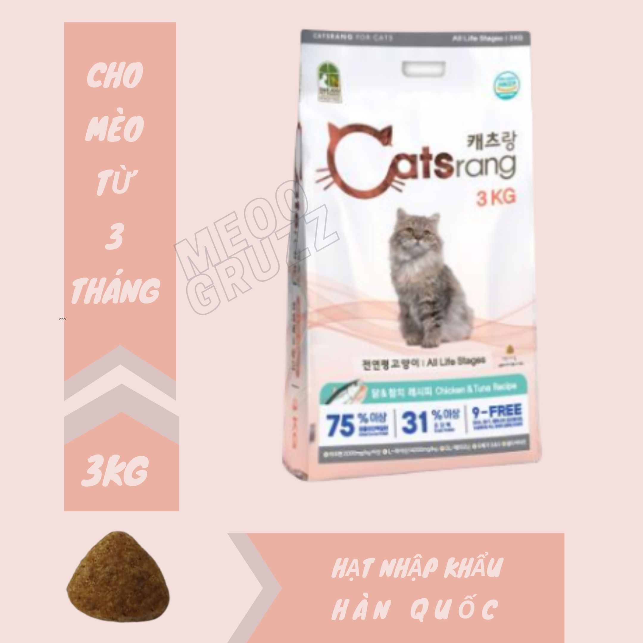 THỨC ĂN CHO MÈO MỌI LỨA TUỔI CATSRANG 3KG