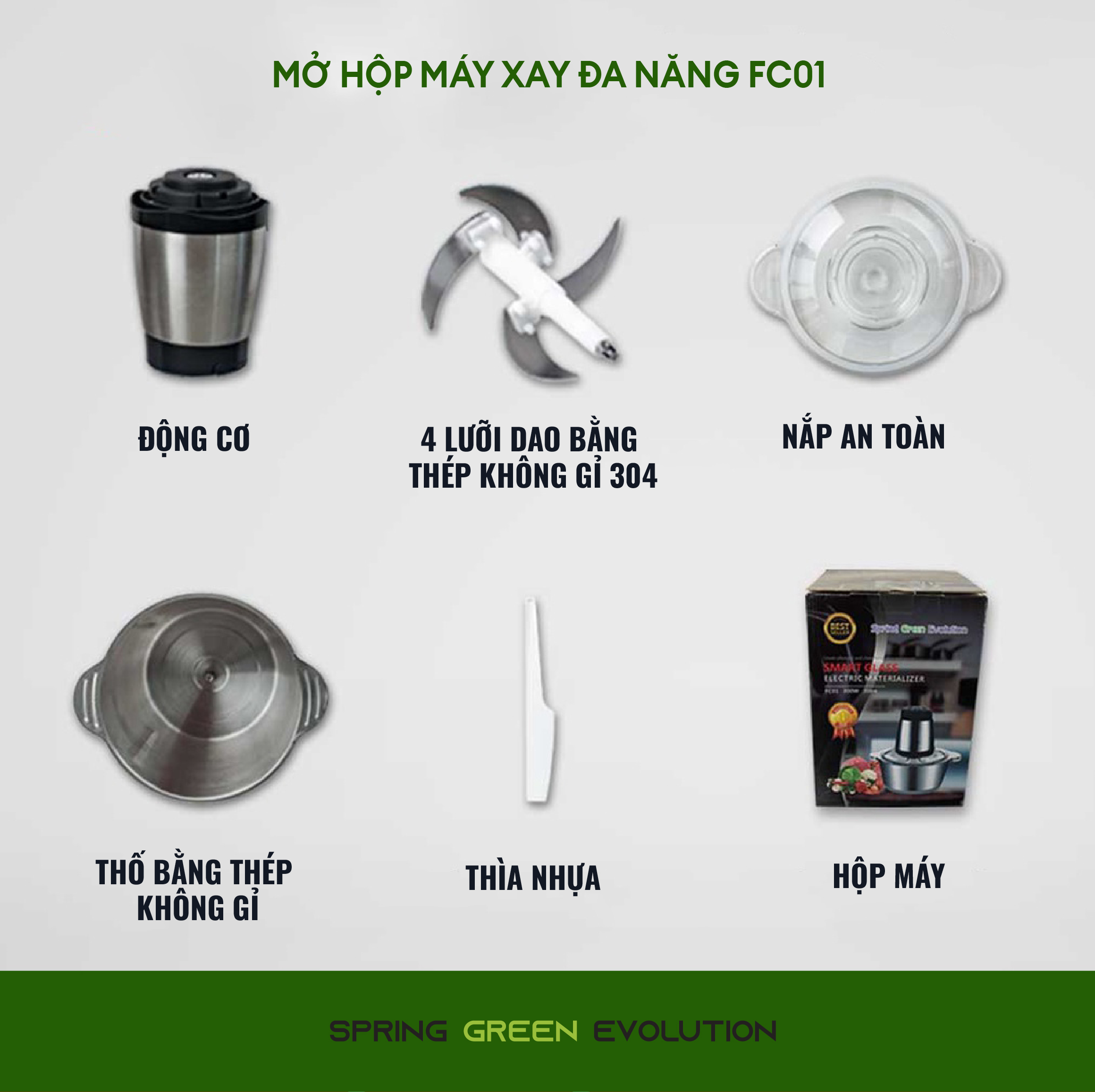 Máy Xay Đa Máy Xay Đa Năng FC01. Xay Thực Phẩm Dễ Dàng, Nhanh Chóng. Nồi Xay Inox 3L, Động Cơ 300W Mạnh Mẽ. Hàng Nhập Khẩu Chính Hãng Cao Cấp