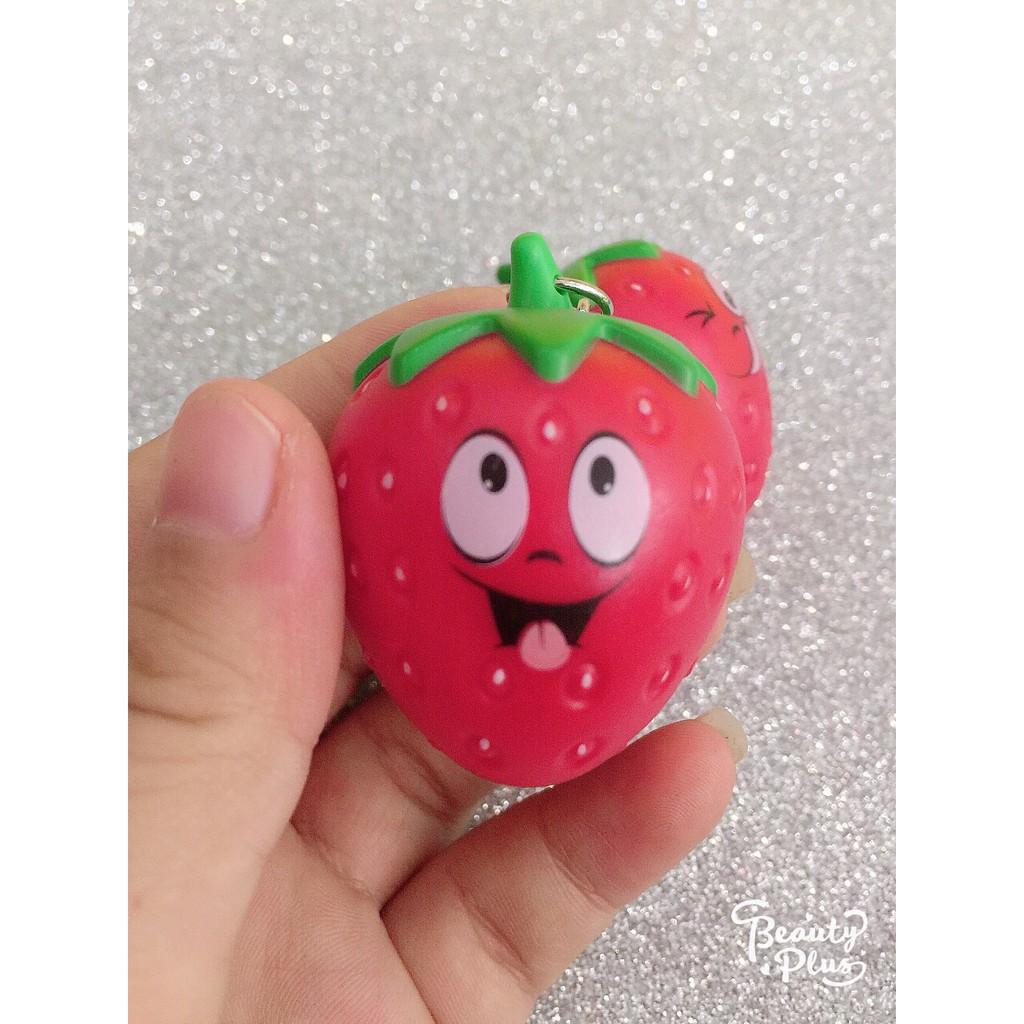 Móc khóa quả dâu - móc khóa phát sáng