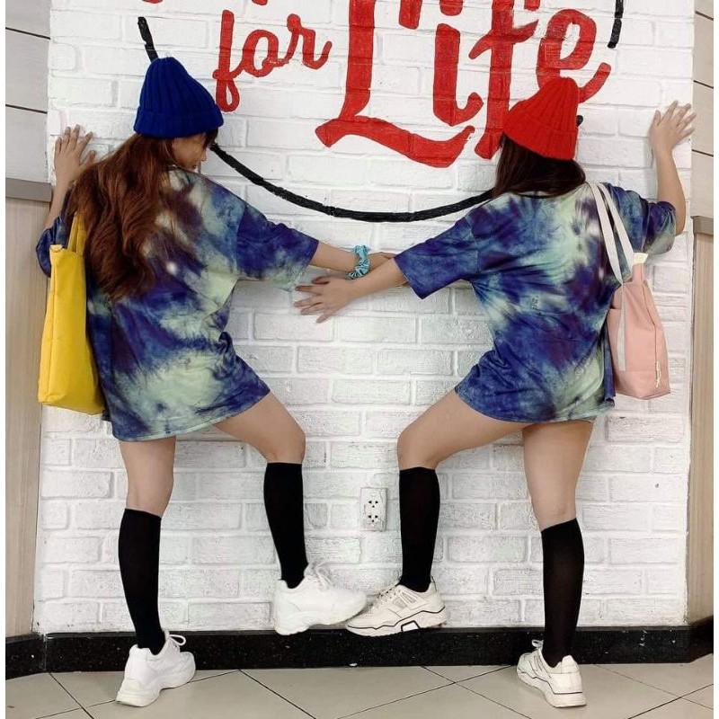 Áo thun unisex bigsize loang màu Freesize 60-90kg