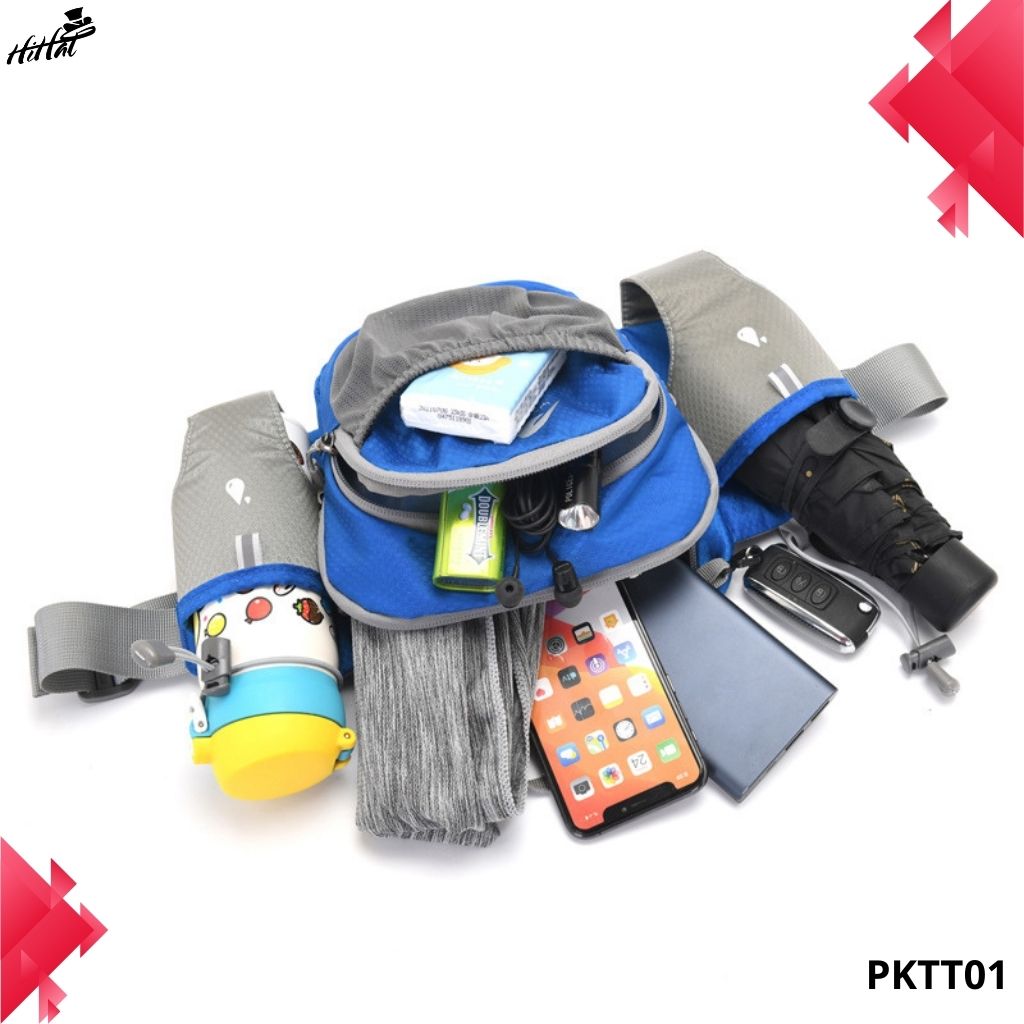 Đai đeo/ túi đeo hông thể thao/ túi đựng điện thoại bình nước thể thao địa hình leo núi dung tích lớn PKTT01