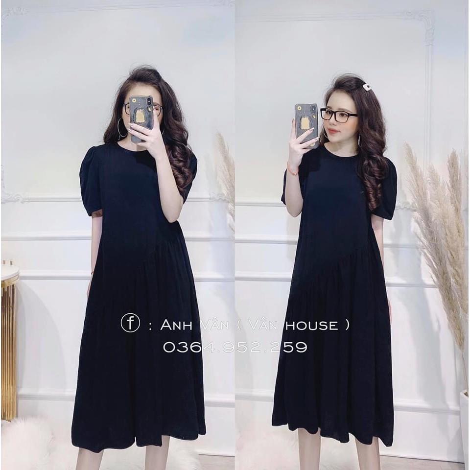 Váy bầu suông thời trang thiết kế cotton,váy bầu đẹp 40-65kg