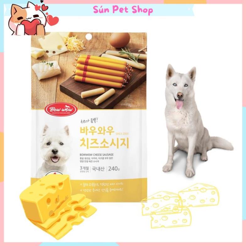 Xúc xích phomai Bowwow cho chó mèo vị phô mai