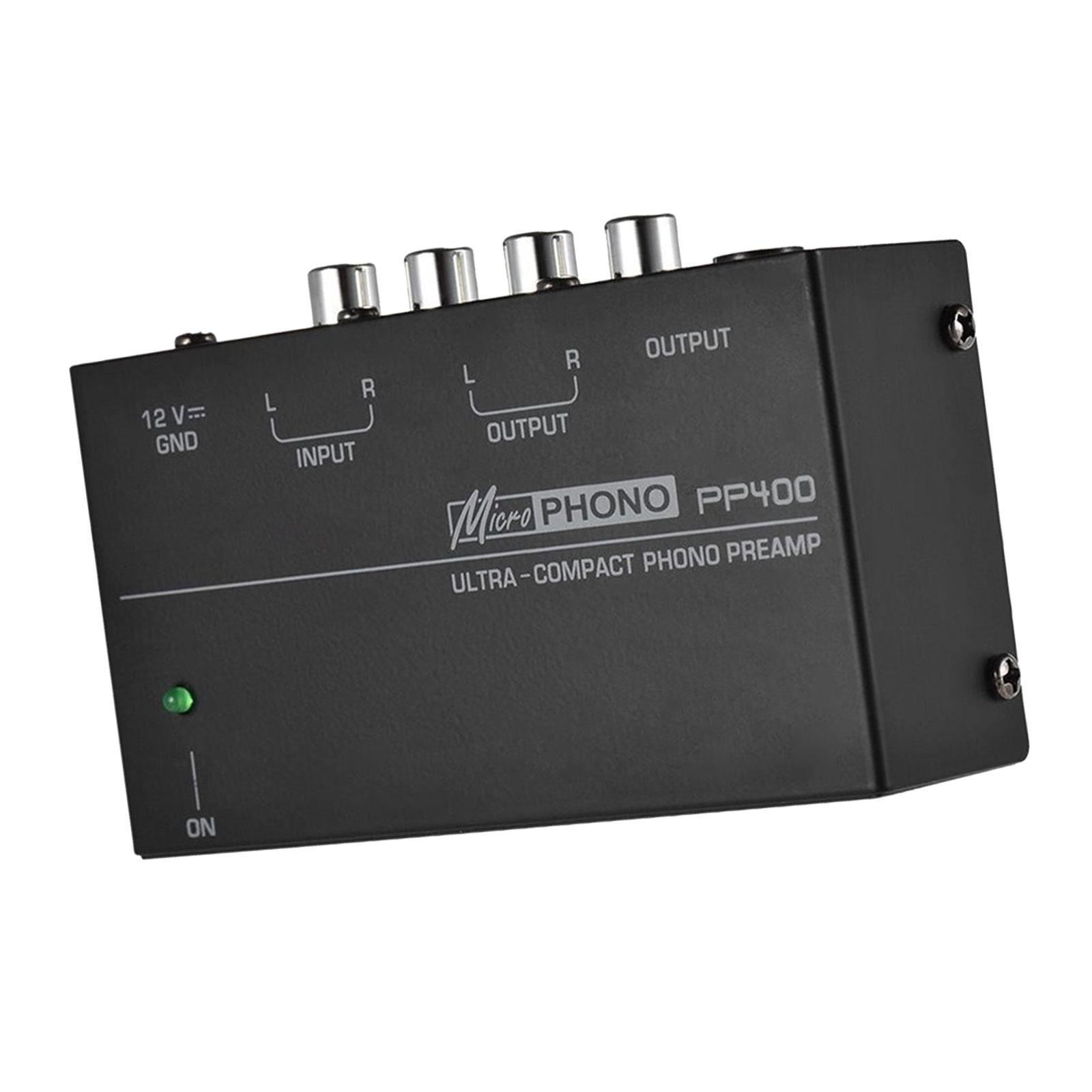 Phono Turntable Preamp DC 12V Phonograph Preamplifier for Speakers Computers