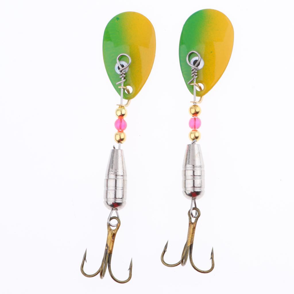 5pcs Spoon Sequin Fishing Lures Metal Artificial Fishing Hard Baits Hook