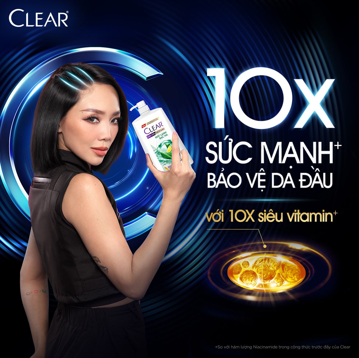 Dầu Gội Clear Sạch Gàu Dầu Gội Sạch Gàu Mát Lạnh Bạc Hà 3X Sức Mạnh Đánh Bay Gàu, Ngứa, Vi Khuẩn 1.4kg