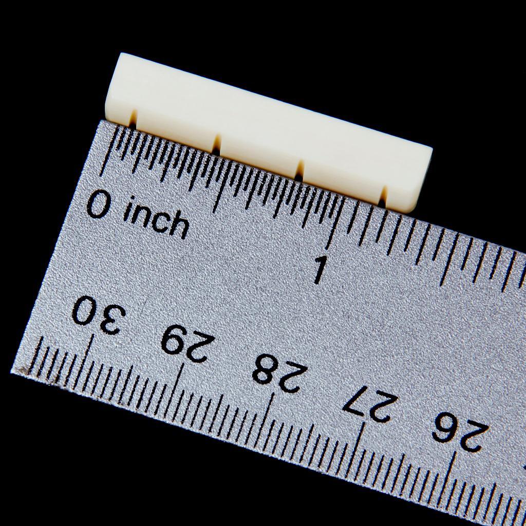 4X Bone Saddle Nut Slotted for Ukulele Guitar