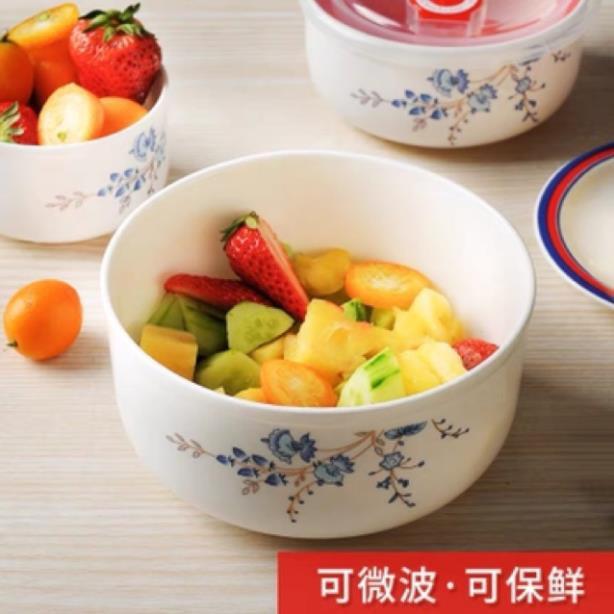 Bộ 3 bát lạnh sứ cao cấp để lò vi sóng đựng thức siêu kín GDTH