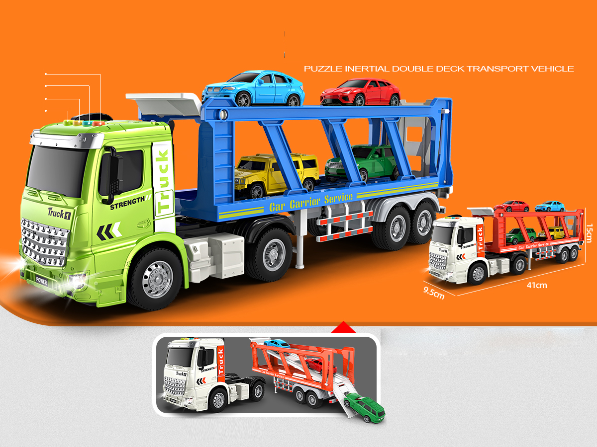 Mô Hình Xe Container Vận Chuyển Xe Ô Tô
