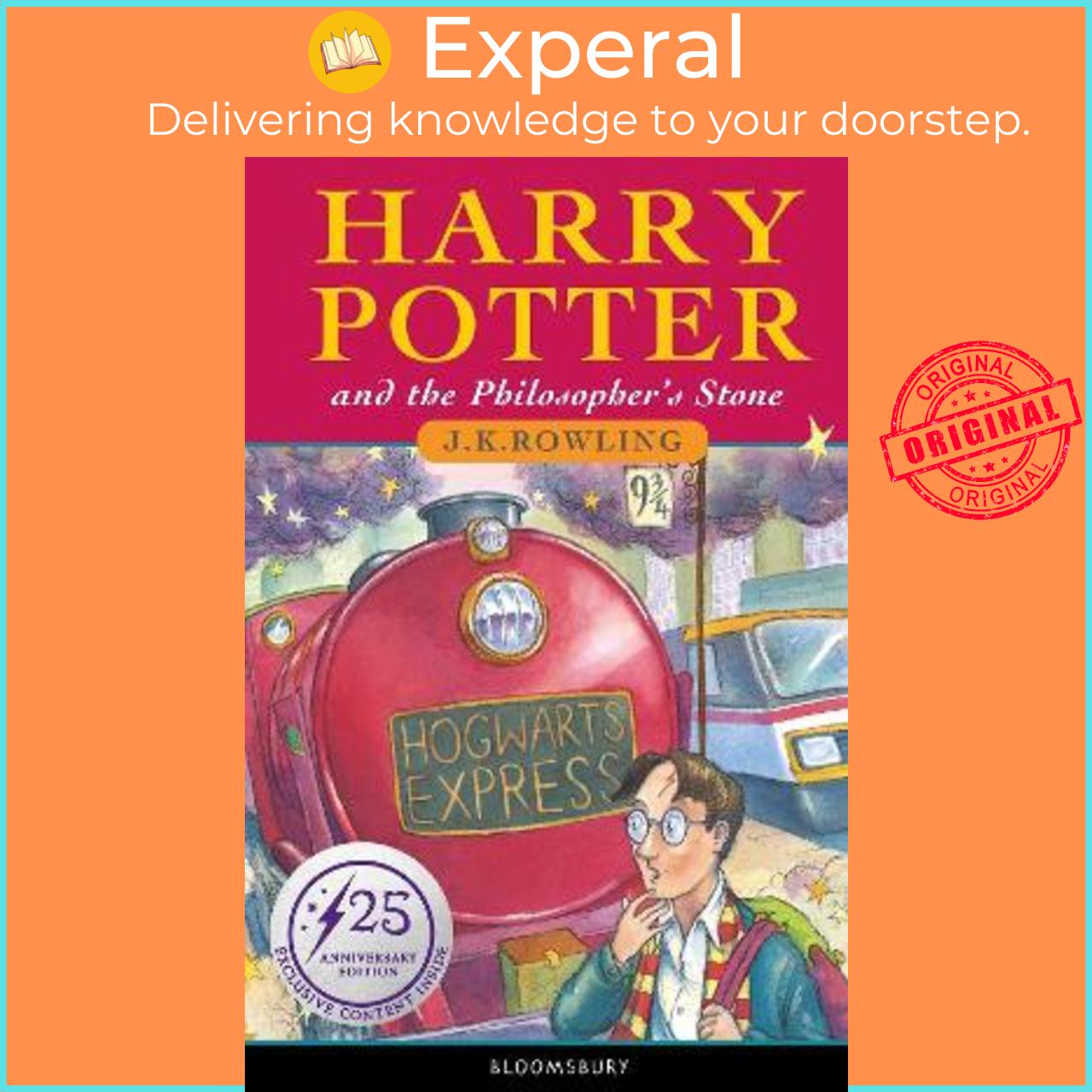 Sách - Harry Potter and the Philosophers Stone - 25th Anniversary Edition by J.K. Rowling UK edition, hardcover