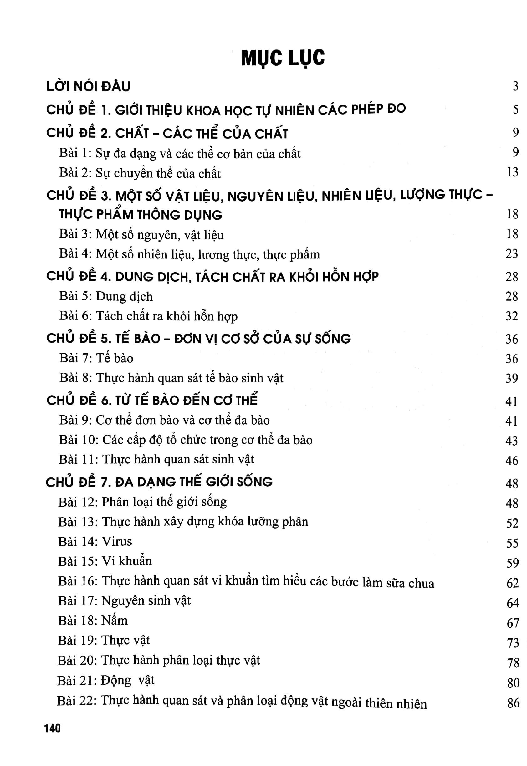 Học Tốt Môn Khoa Học Tự Nhiên 6