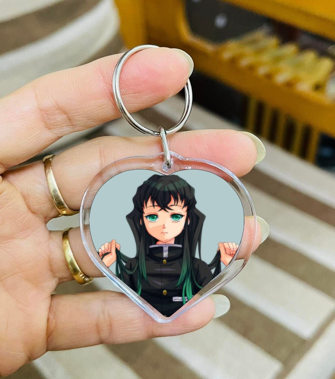 ￼Móc khoá Tokitou muichirou kimetsu no yaiba / móc  khoá hình Tokitou muichirou
