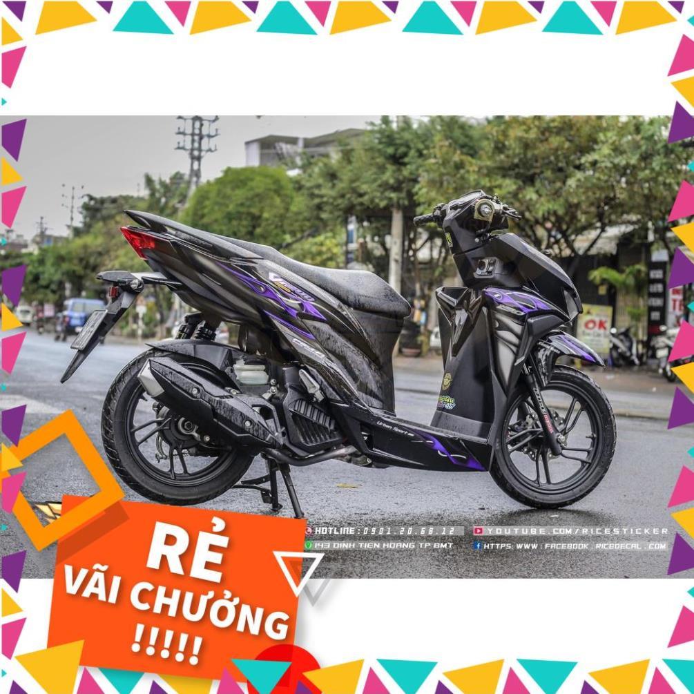 Tem Rời Vario 150 Mẫu Lửa Tím Đen Bạc