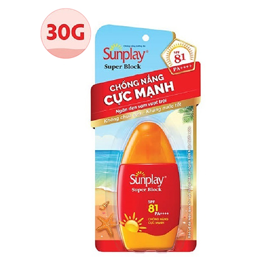 Hình ảnh Kem chống nắng Sunplay cực mạnh dạng sữa Sunplay Super Block SPF 81, PA++++ 30g