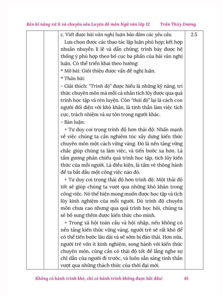 Sách - Rèn kỹ năng xử lí và Chuyên sâu luyện đề môn Ngữ văn (Thi tốt nghiệp THPT chương trình GDPT 2018)