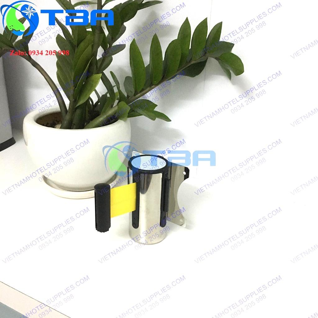 Đầu dây trụ chắn gắn tường inox dây căng 2m màu vàng cao cấp