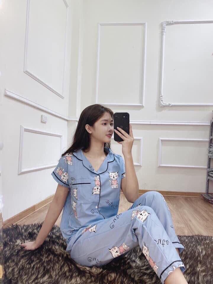 Set đồ mặc nhà tay ngắn quần dài - Giao màu ngẫu nhiên - Freesize - HUYEN