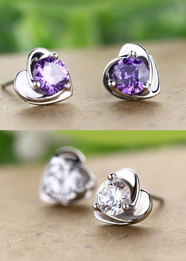 Bộ trang sức Dây chuyền Bông tai trái tim BHB44