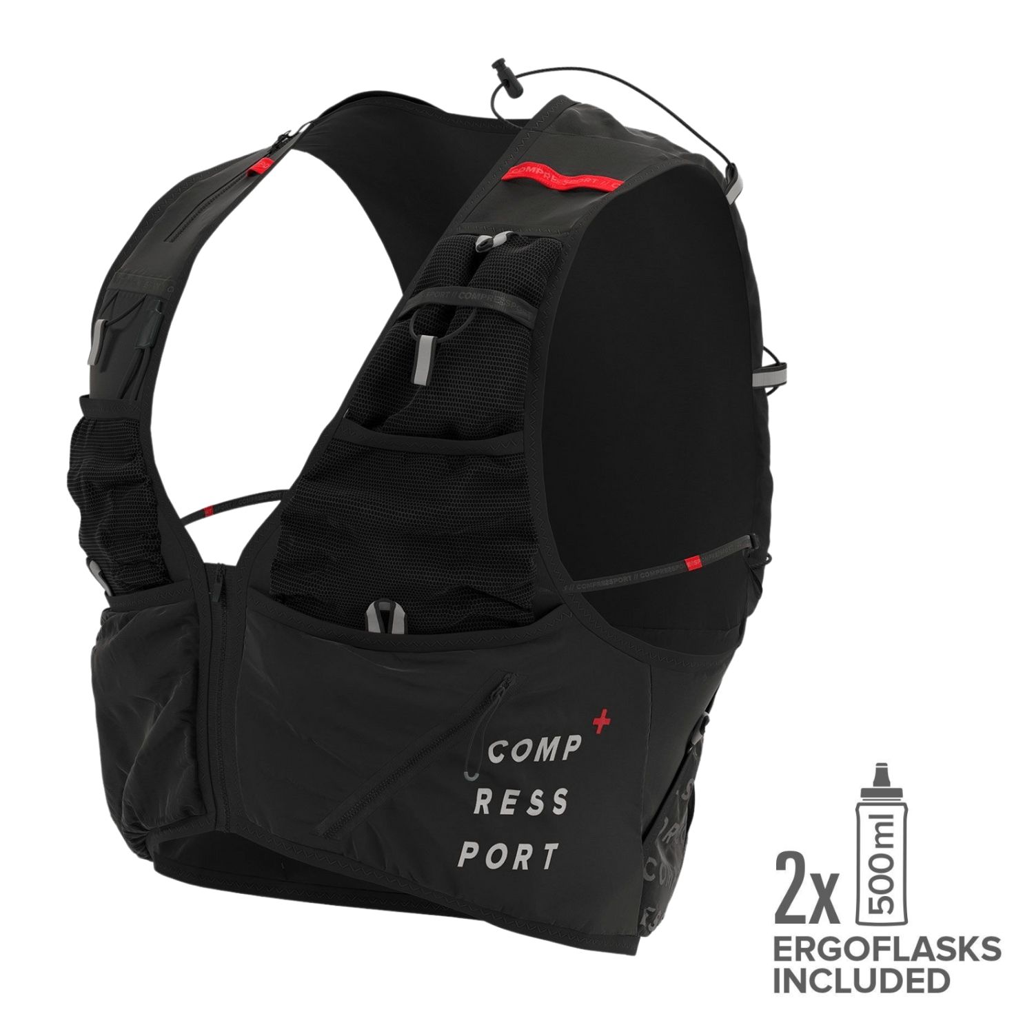 Vest Nước Chạy Trail Co UltRun S Pack Evo 15 Black Black