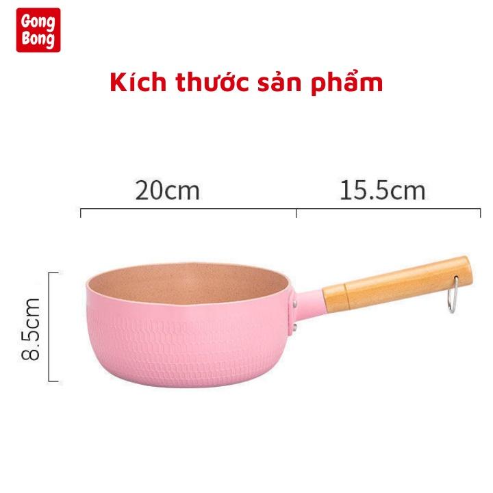 Chảo chống dính sâu lòng olarpi kiểu Nhật vân đá màu trang nhã