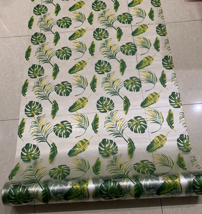 Decal dán kính lá tropical - có sẵn keo - dán phòng ngủ - phòng khách - phòng bếp - dán cửa toilet DK50