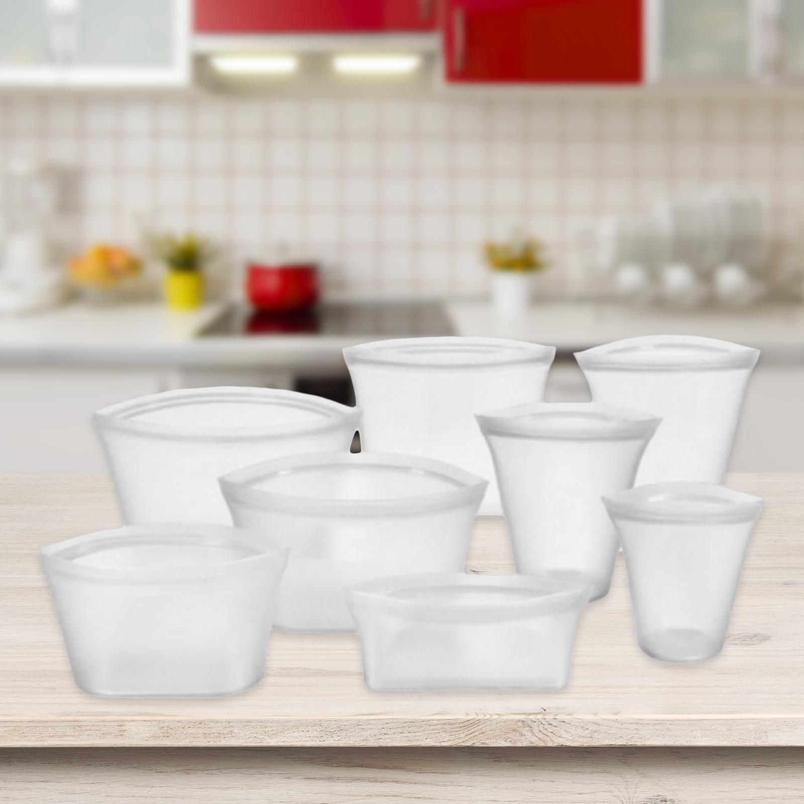 8x Reusable Food Storage Containers Food Containers, for Lunch Vegetables Cooking Fruits