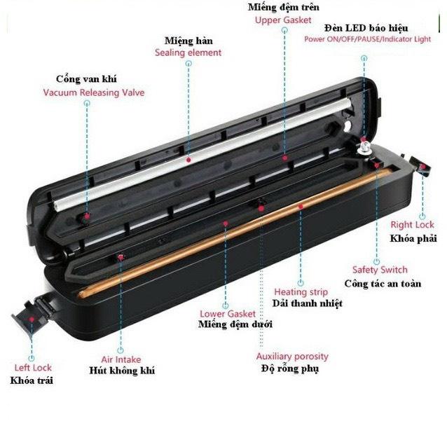 Máy Hút Chân Không Thực Phẩm Kèm Hàn Miệng Túi Vacuum Sealer