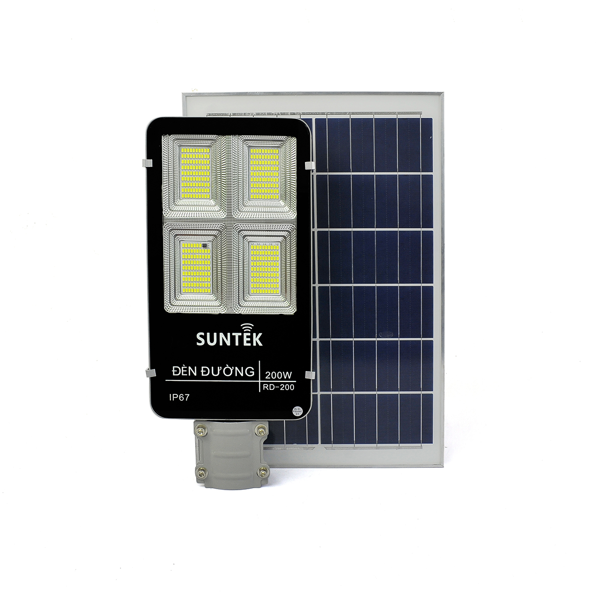 Đèn Đường Năng Lượng Mặt Trời SUNTEK Solar Street Light RD-200 200W - Sáng suốt đêm (12h liên tục) | Tự động Bật/Tắt | Điều khiển Từ xa | Chống Nước/Bụi/Va đập/Sét - Hàng Chính Hãng - Bảo hành 18 tháng