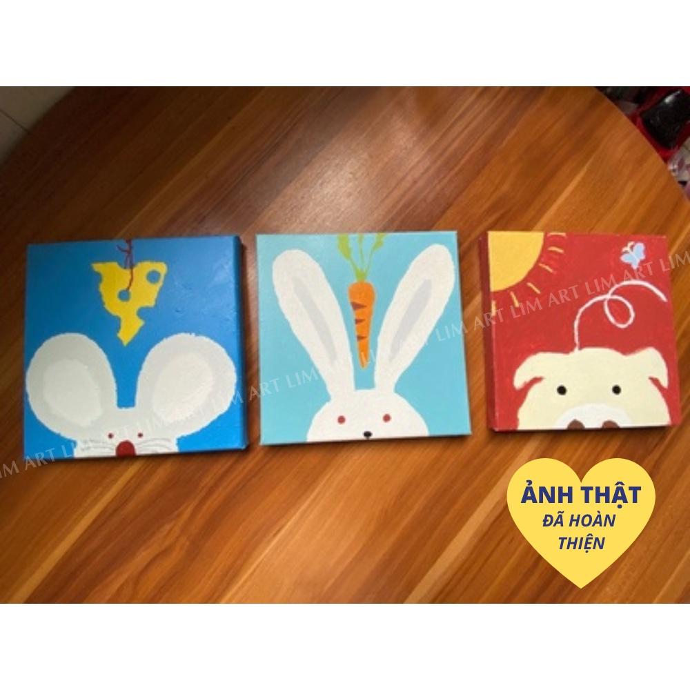 Tranh số hoá có khung động vật size 20x20 - Tranh tô màu cho bé