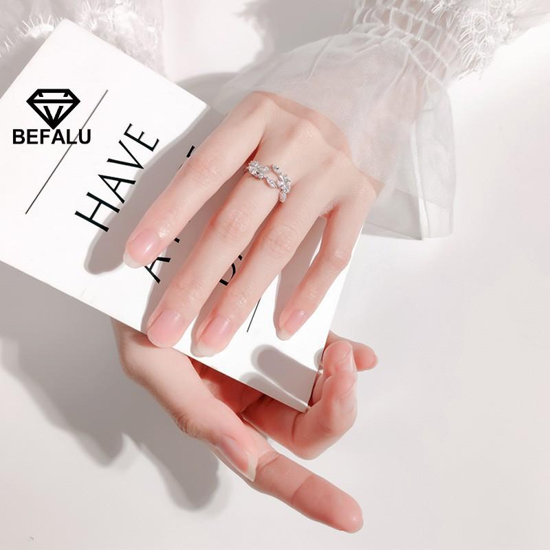 Nhẫn Nữ Bạc 925 Cành Oliu BEFALU - N40