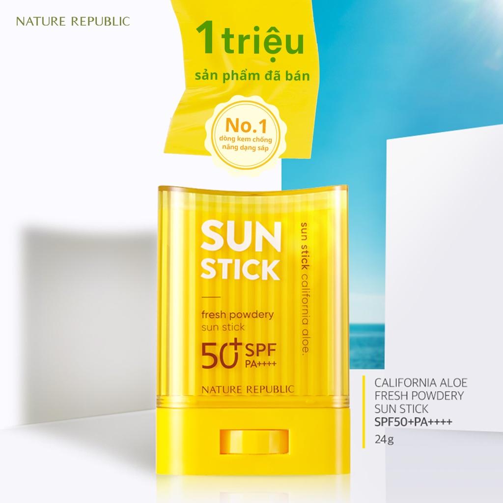 Nature Republic Sáp chống nắng California Aloe Fresh Powdery Sun Stick SPF50+PA++++ 24g