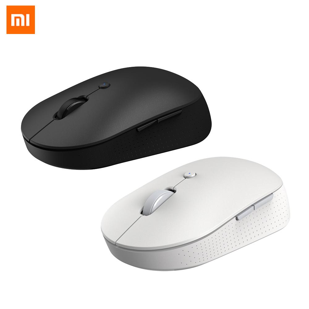 Không Dây Xiaomi Mi Bluetooth Chế Độ Kép Chuột Im Lặng Công Thái Bluetooth USB Protable Mini Tắt Tiếng Chuột Cho Máy Tính Laptop Công Sở