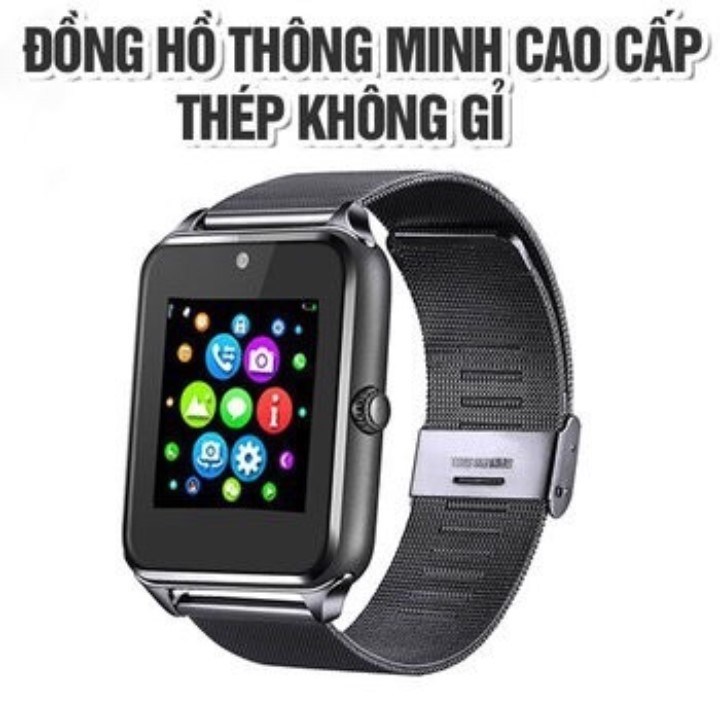 Đồng hồ thông minh lắp sim cao cấp nghe gọi Z60 - chính hãng (đen đậm)