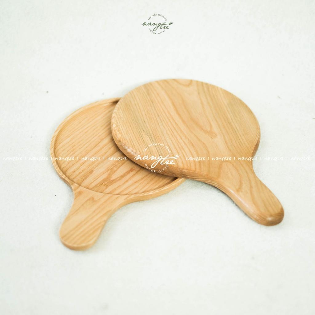 Khay gỗ tay cầm - đĩa gỗ