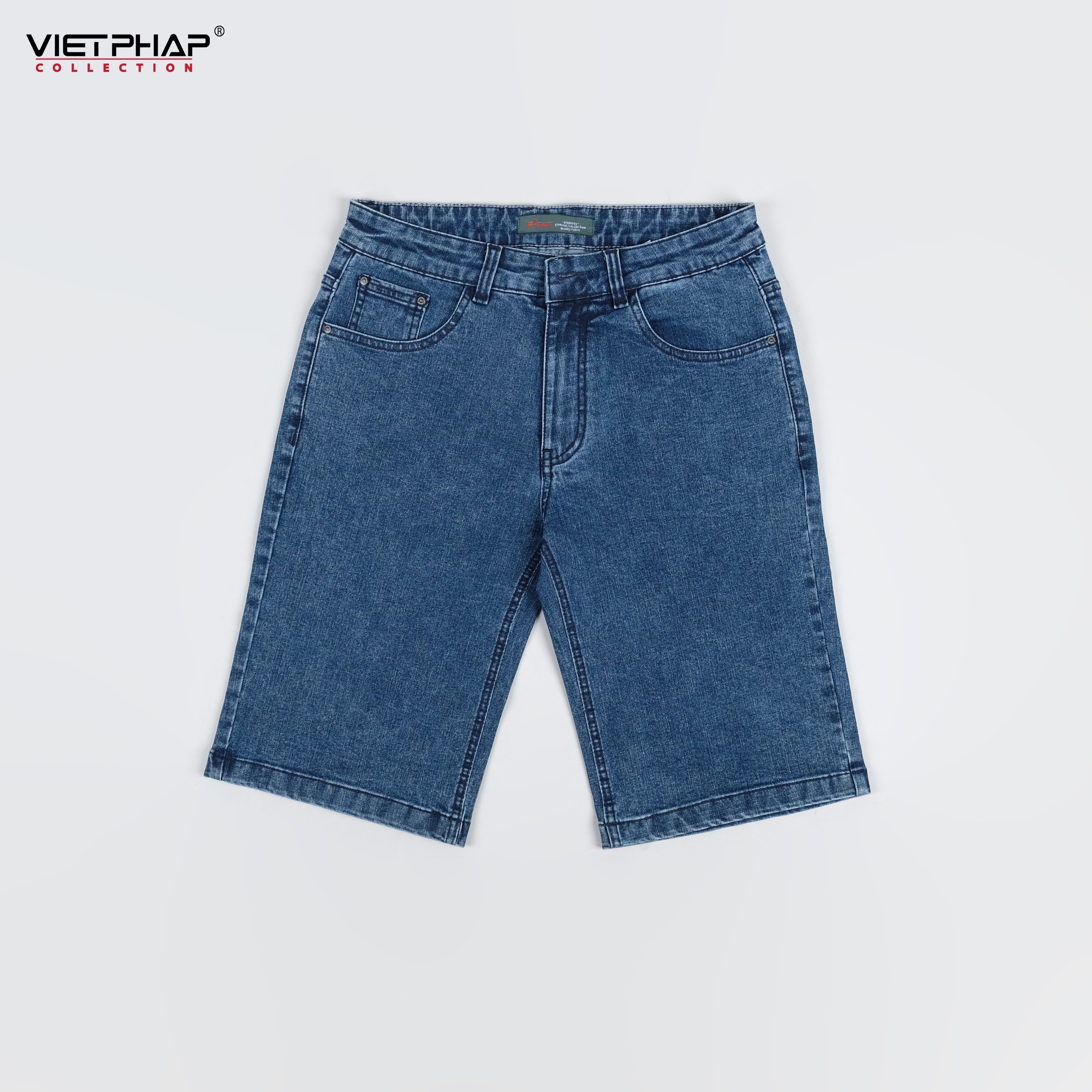 Quần Short Jeans Nam VIỆT PHÁP/ Chất Cotton Cao Cấp co giãn, độ bền màu cao 0313