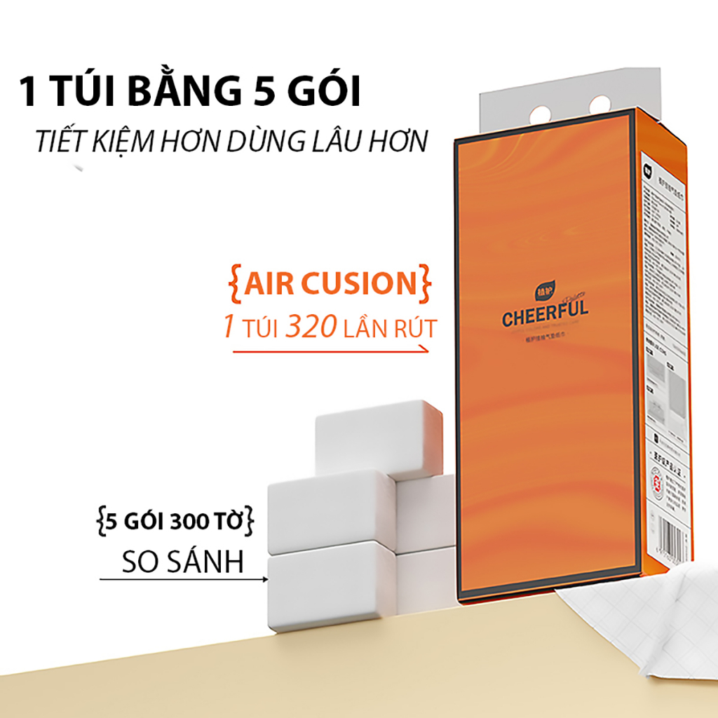 Giấy Rút Treo Tường, Giấy Vệ Sinh Dạng Rút, Thùng 4 Bịch To, Khăn Giấy 4 Lớp Dai, Mềm, Mịn