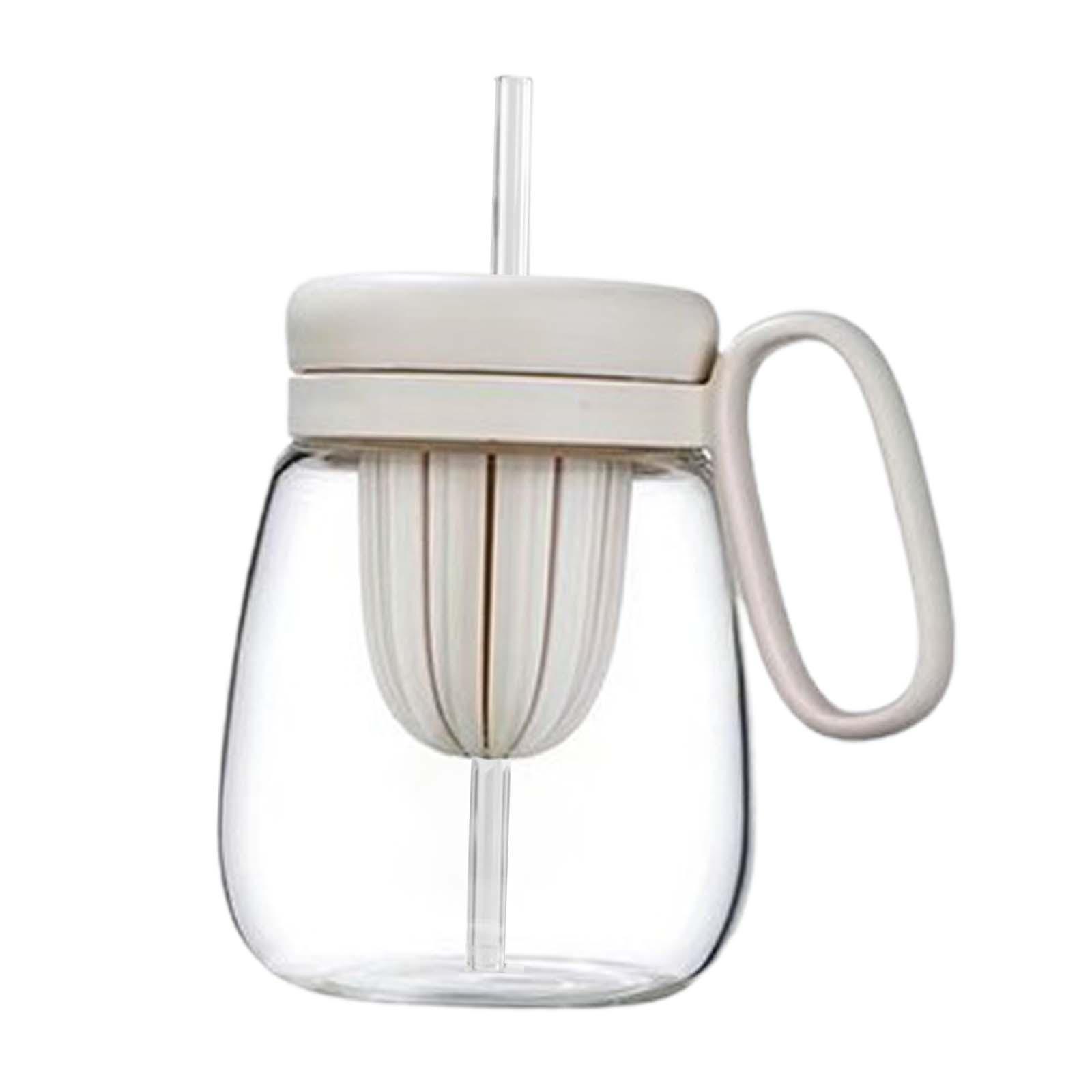 Glass Tumbler with Tea Infuser Water Bottle with Straw for Teen Girls Hiking