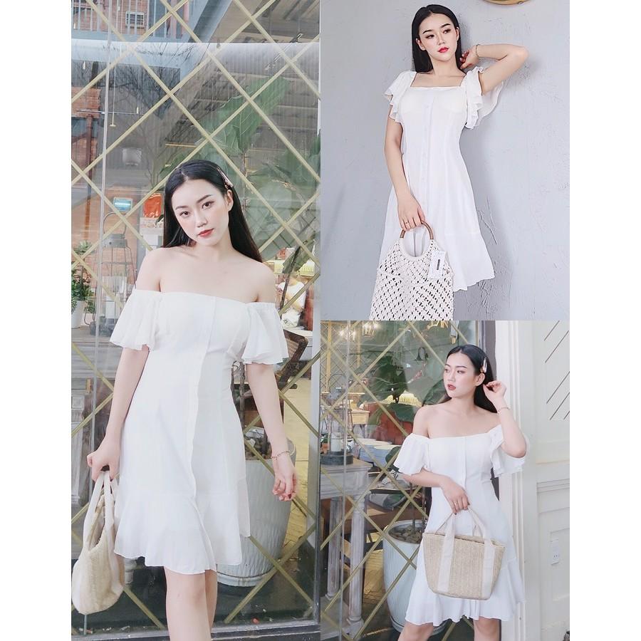 Đầm Trễ Vai Tay Bèo