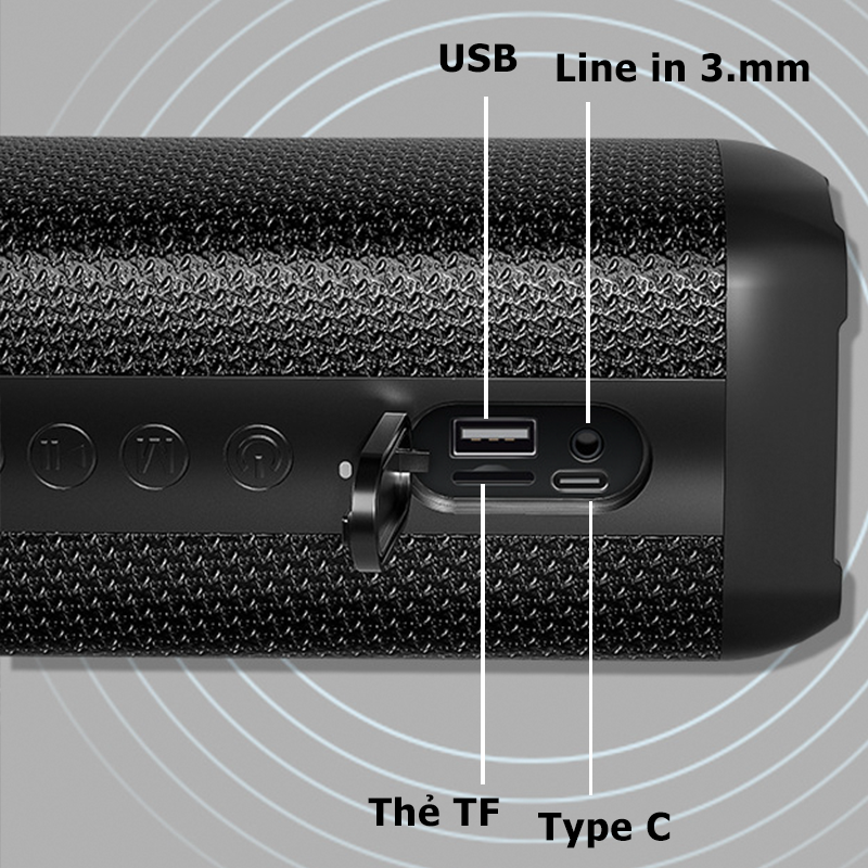 Loa bluetooth PKCB 80W Super Bass TWS leen 160w TF Card / USB/ Line in 3.5mm / AUX Stereo Surround, Loa Không Dây Nghe Nhạc - Hàng Chính Hãng