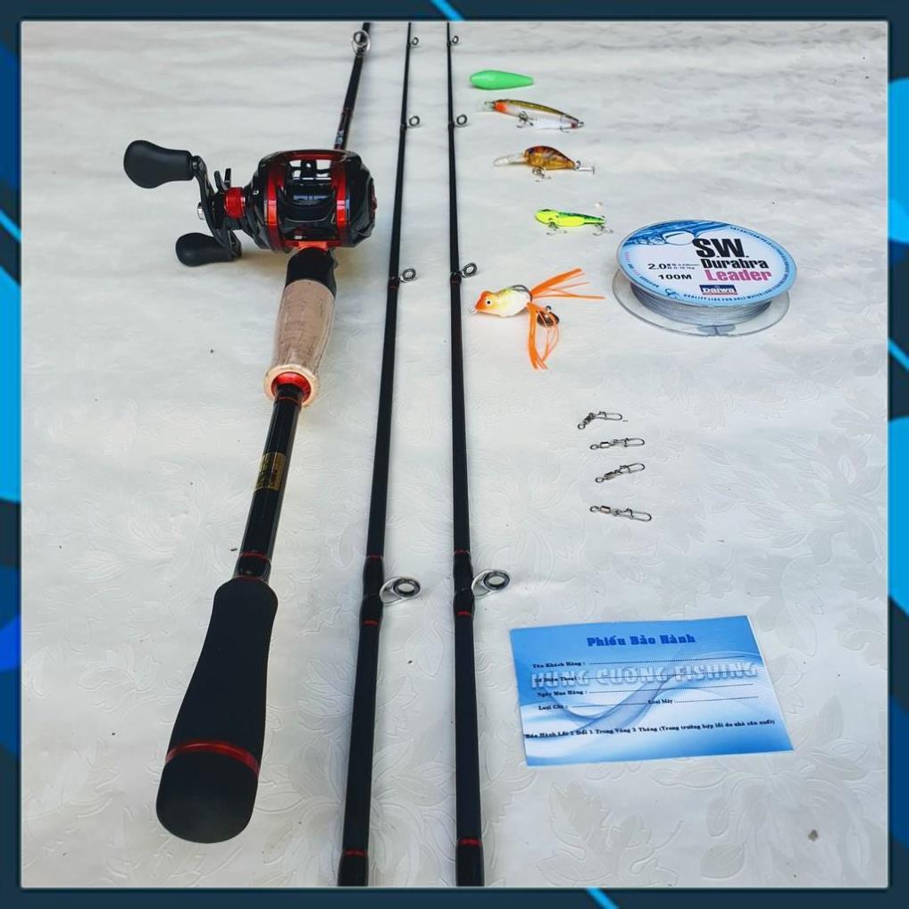 Bộ Cần Câu Lure Máy Ngang Lure Shadow For The Win Câu Lure Bộ Cần Câu Cá Lóc