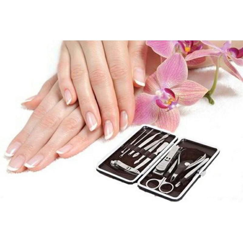 BỘ 12 DỤNG CỤ LÀM NAIL  MIỄN PHÍ GIAO HÀNG  DỤNG CỤ LÀM MÓNG 12 MÓN KÈM HỘP DA THIẾT KẾ TRANG NHÃ CAO CẤP TIỆN DỤNG