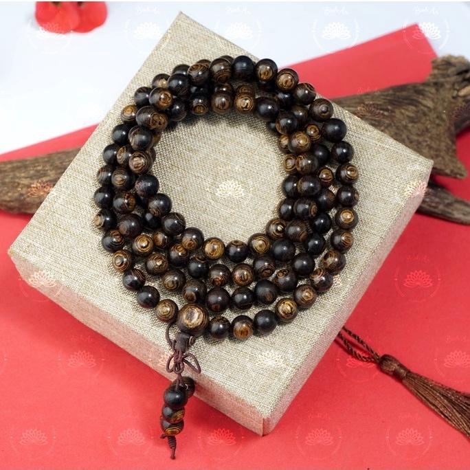 Chuỗi Tràng 108 Hạt Trầm Hương Sánh Chìm - Vòng Tay Phong Thủy - Trầm Hương Việt - Size Nữ 6mm