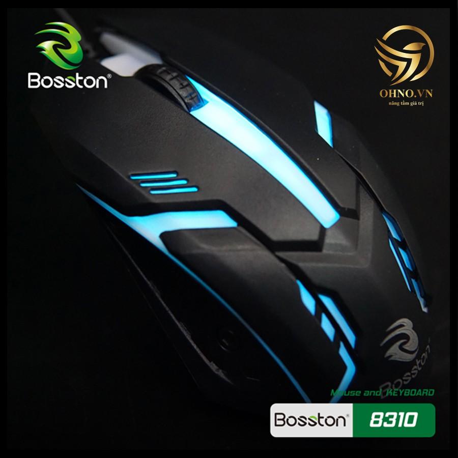 Combo Chuột Gaming Và Bàn Phím Giả Cơ Có Dây Bosston 8310 Đèn LED Cao Cấp Hàng Chính Hãng