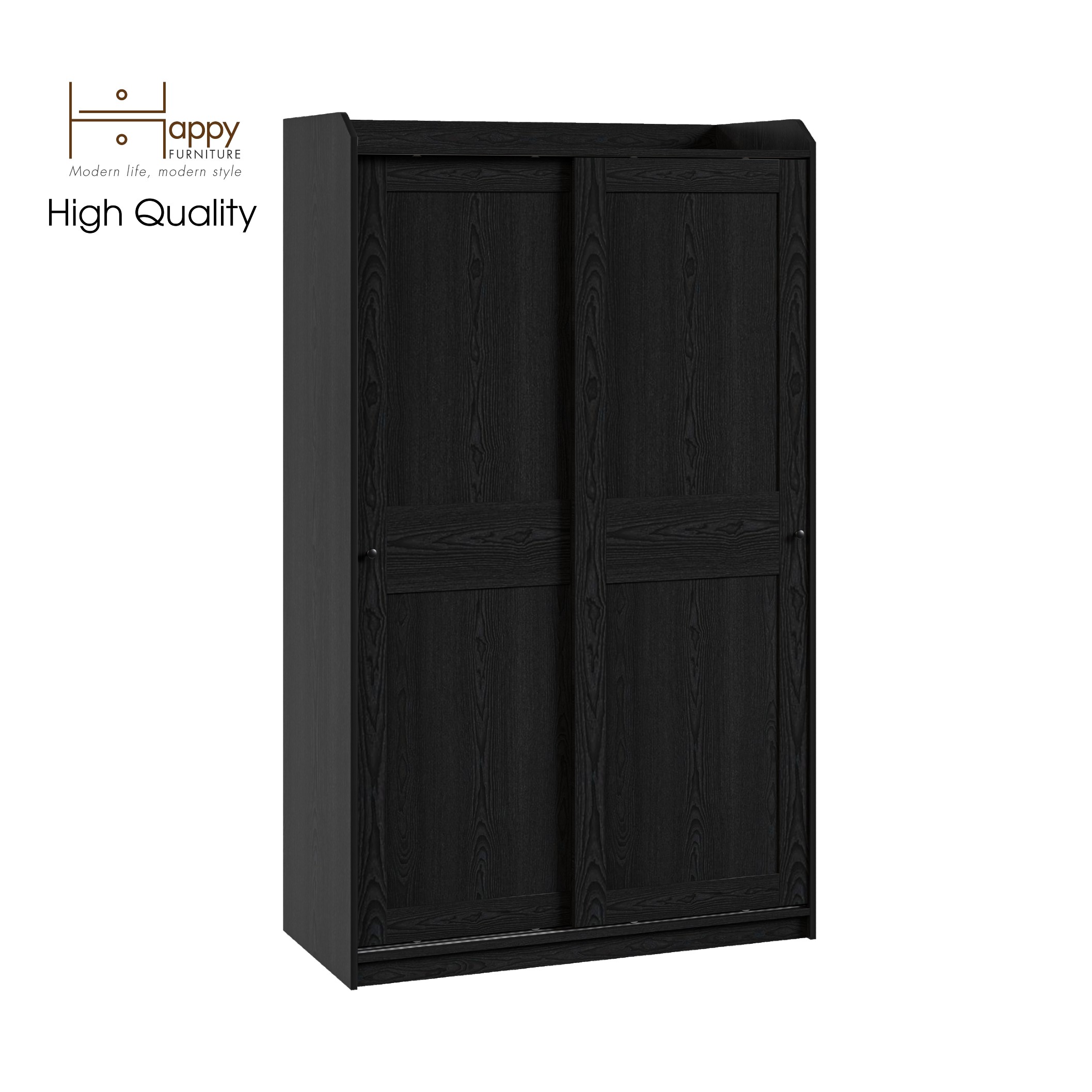 [Happy Home Furniture] RUNI, Tủ quần áo - 2 cánh cửa lùa,  118cm x 55cm x 199cm ( DxRxC), TCL_002