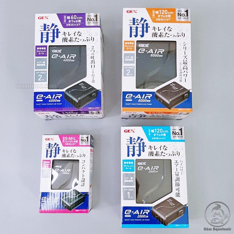 Máy Sủi Oxy GEX E-AIR 1000SB| 1500SB | 2000SB | 4000WB | 6000WB - Máy sủi Nhật Bản siêu êm cho bể thuỷ sinh, cá cảnh