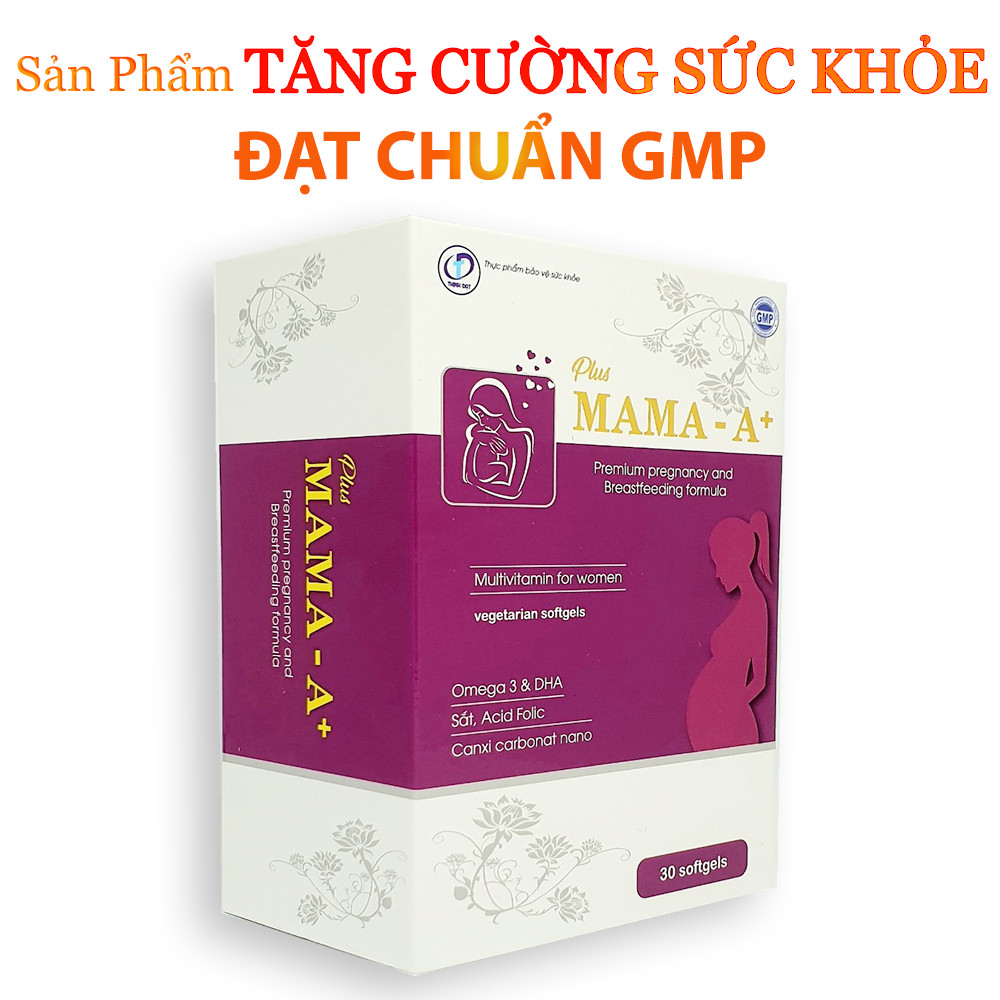 Thực phẩm PLUS MAMA A+ dành cho phụ nữ khi sinh nở bị mất máu, da xanh xao, cơ thể suy nhược hay người bị bệnh, người mới ốm dậy, suy nhược cơ thể hoặc sau phẫu thuật (Hộp 30 viên)