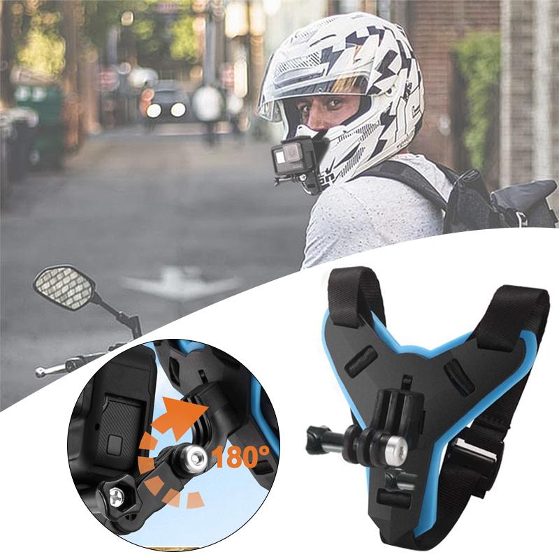 Người giữ dây đeo dây đeo mũ bảo hiểm xe máy với clip điện thoại tương thích cho GoPro Hero 5/6/7 Máy ảnh thể thao hành động Người giữ khuôn mặt đầy đủ