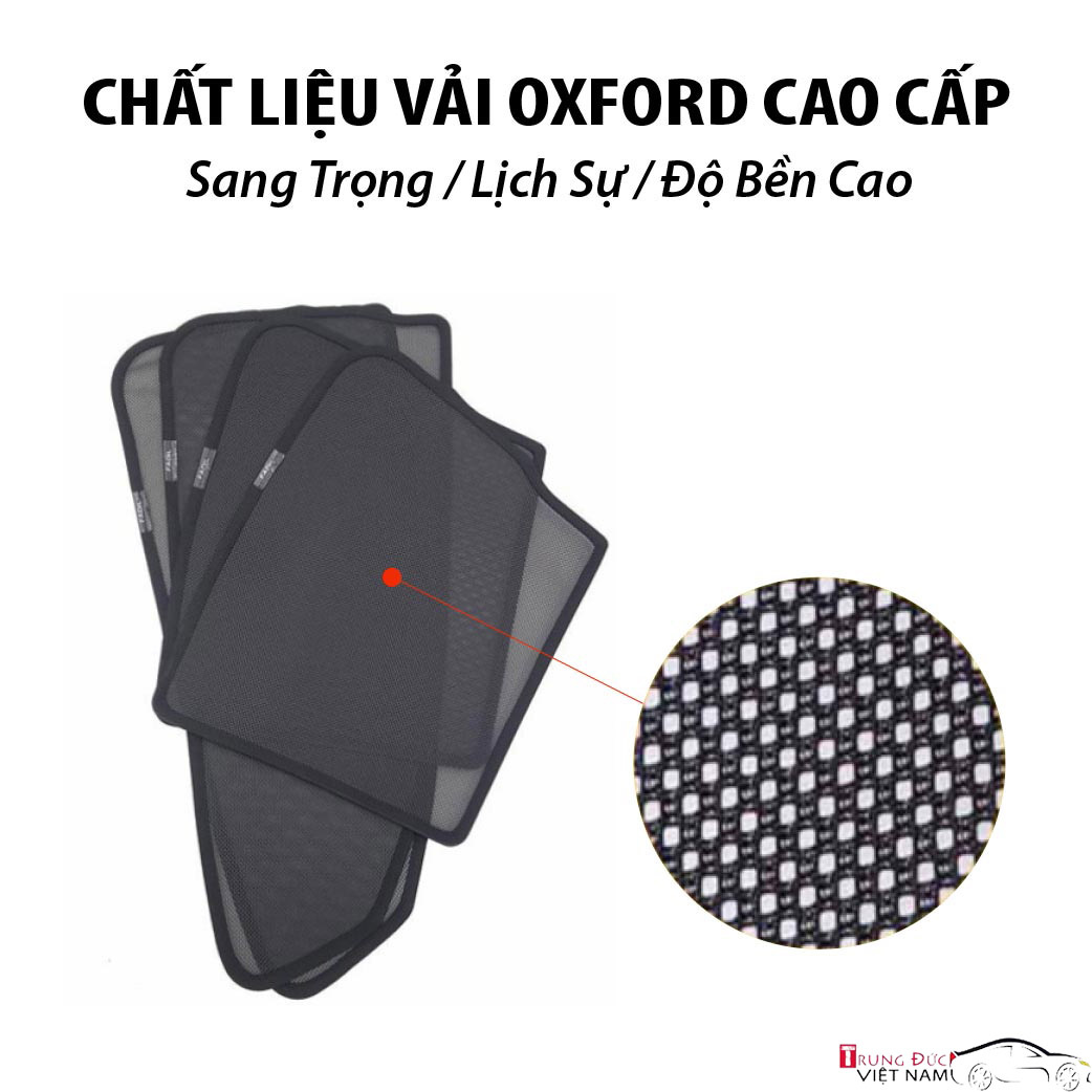 Bộ rèm che nắng ô tô nam châm theo xe KIA MORNING 2021 - Hàng Chính Hãng TDVN - Quà tặng cây thông thơm treo xe