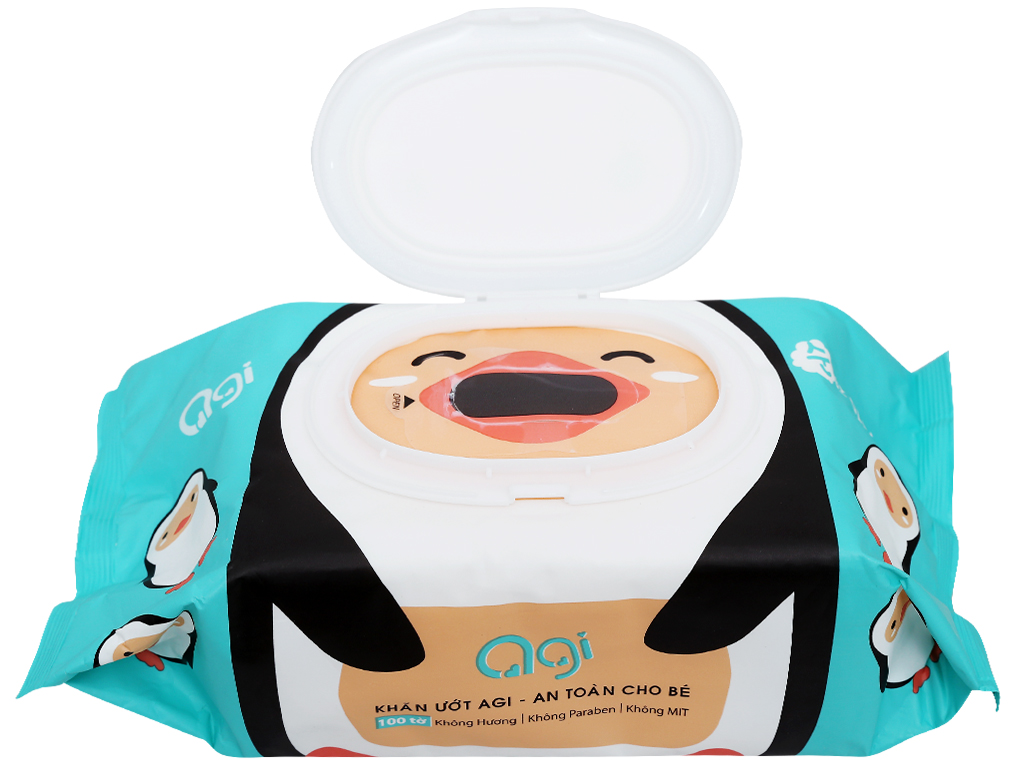 Combo 4 Gói Khăn Ướt AGI Không Mùi, Không Hương 100 tờ/gói - Giao Màu Ngẫu Nhiên